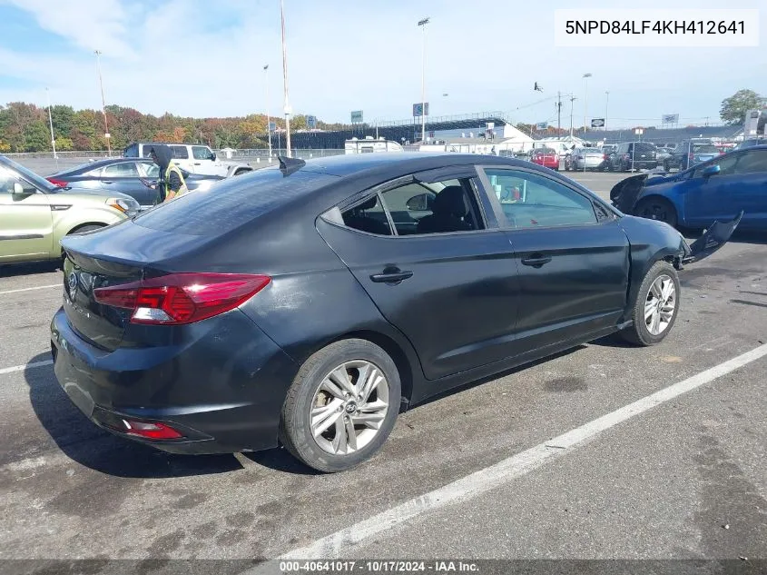 2019 Hyundai Elantra Sel VIN: 5NPD84LF4KH412641 Lot: 40641017