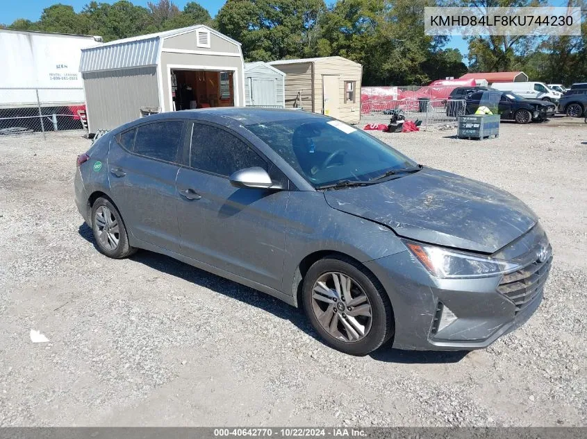 2019 Hyundai Elantra Sel VIN: KMHD84LF8KU744230 Lot: 40642770