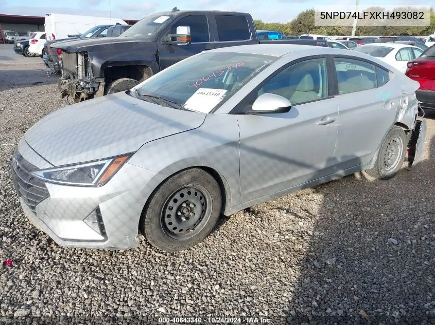 2019 Hyundai Elantra Se VIN: 5NPD74LFXKH493082 Lot: 40643340