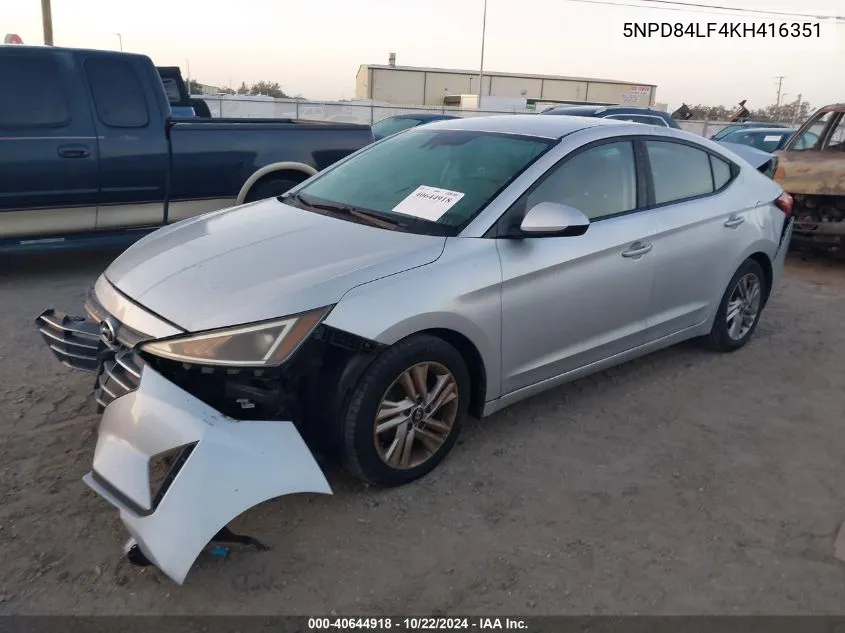 5NPD84LF4KH416351 2019 Hyundai Elantra Sel