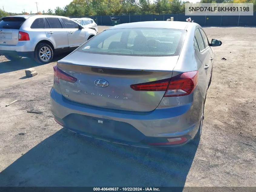 2019 Hyundai Elantra Se VIN: 5NPD74LF8KH491198 Lot: 40649637