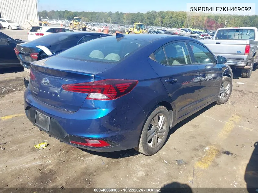 5NPD84LF7KH469092 2019 Hyundai Elantra Sel