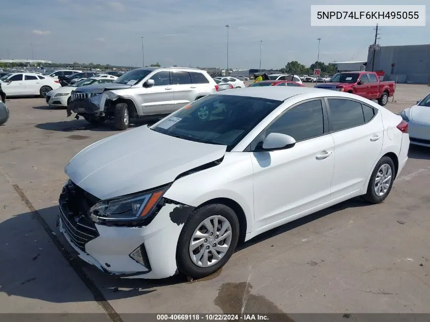 2019 Hyundai Elantra Se VIN: 5NPD74LF6KH495055 Lot: 40669118