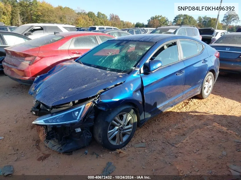 5NPD84LF0KH496392 2019 Hyundai Elantra Sel