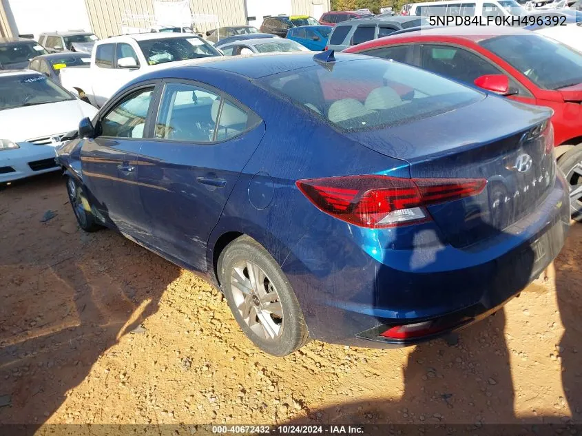 5NPD84LF0KH496392 2019 Hyundai Elantra Sel