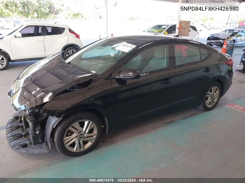 2019 Hyundai Elantra Sel VIN: 5NPD84LF8KH426980 Lot: 40674378