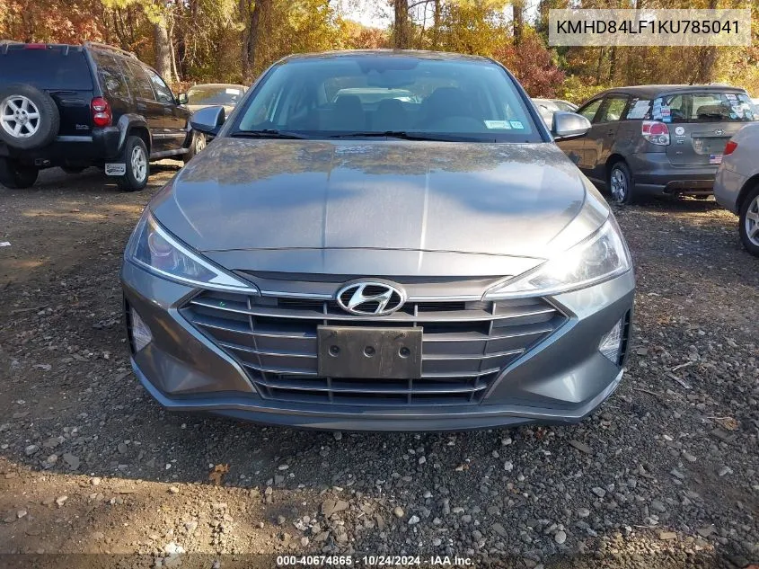 2019 Hyundai Elantra Value Edition VIN: KMHD84LF1KU785041 Lot: 40674865