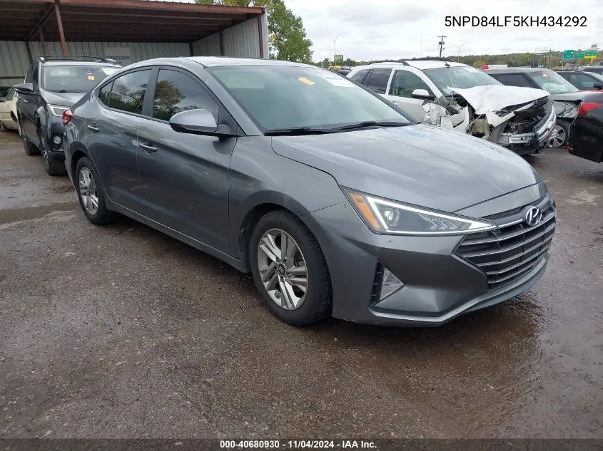 2019 Hyundai Elantra Sel VIN: 5NPD84LF5KH434292 Lot: 40680930