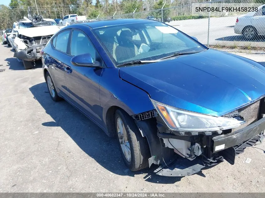 2019 Hyundai Elantra Sel VIN: 5NPD84LF9KH458238 Lot: 40682347