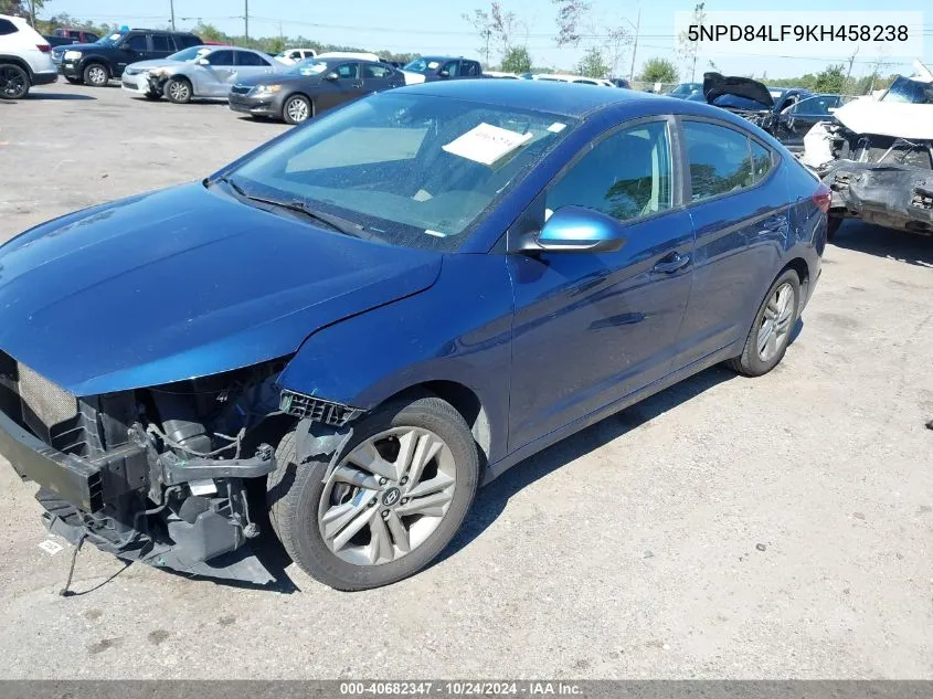 2019 Hyundai Elantra Sel VIN: 5NPD84LF9KH458238 Lot: 40682347