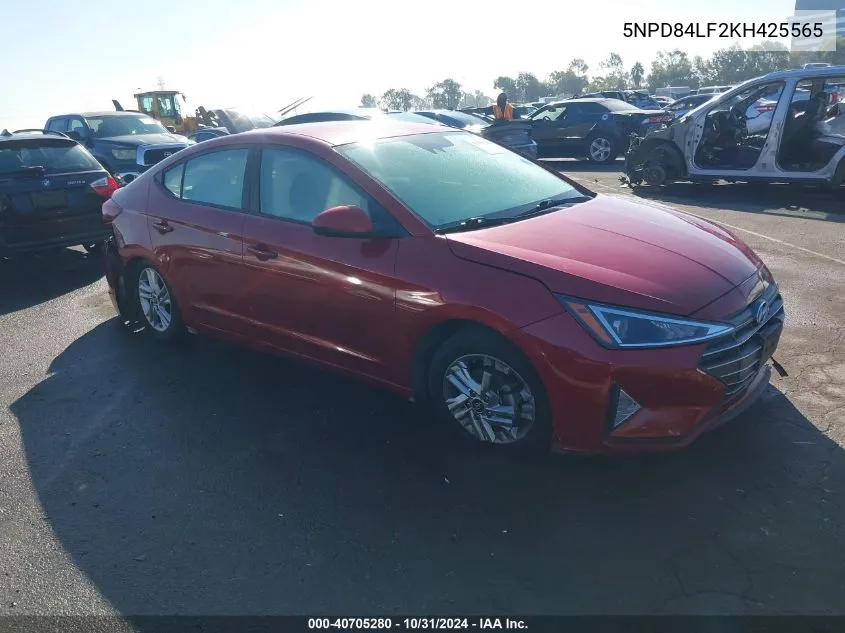 2019 Hyundai Elantra Sel VIN: 5NPD84LF2KH425565 Lot: 40705280