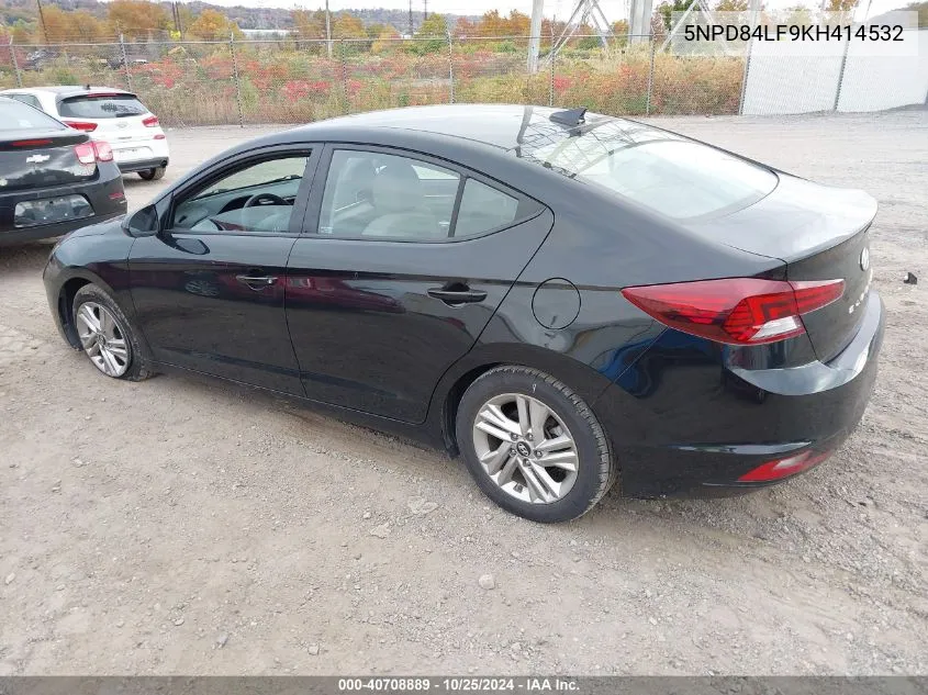 2019 Hyundai Elantra Sel VIN: 5NPD84LF9KH414532 Lot: 40708889