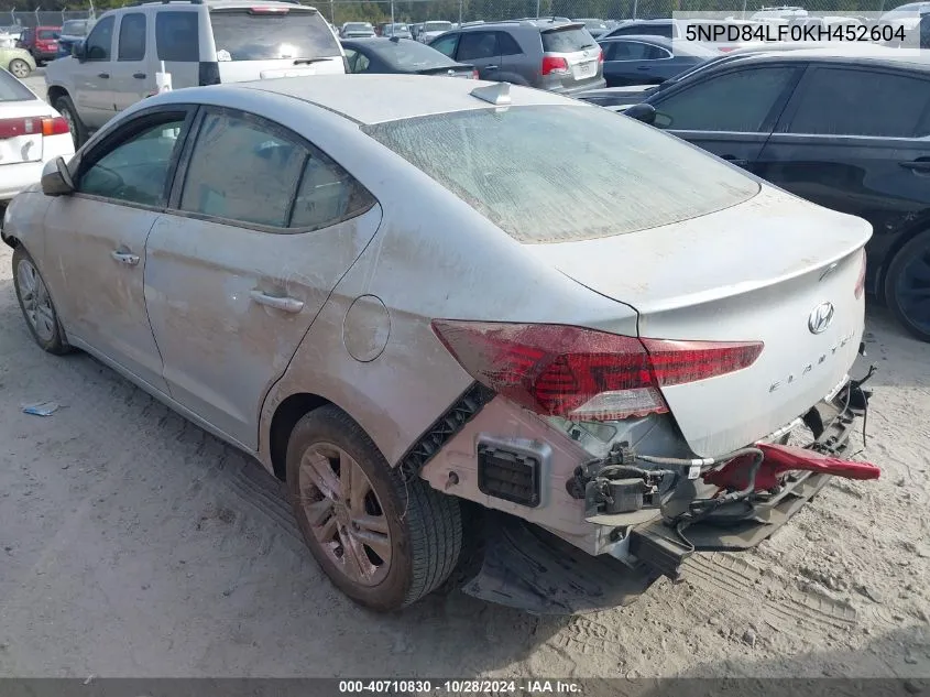 2019 Hyundai Elantra Value Edition VIN: 5NPD84LF0KH452604 Lot: 40710830