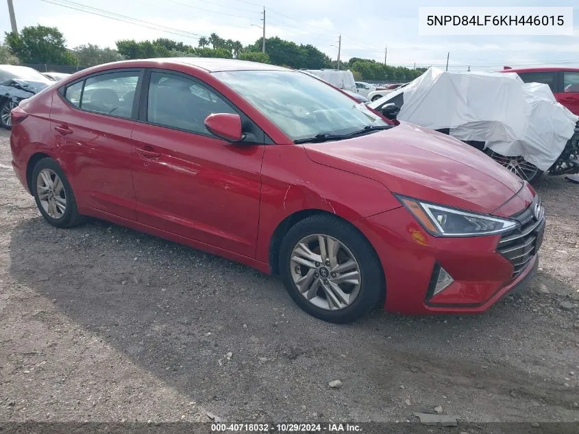 2019 Hyundai Elantra Sel VIN: 5NPD84LF6KH446015 Lot: 40718032