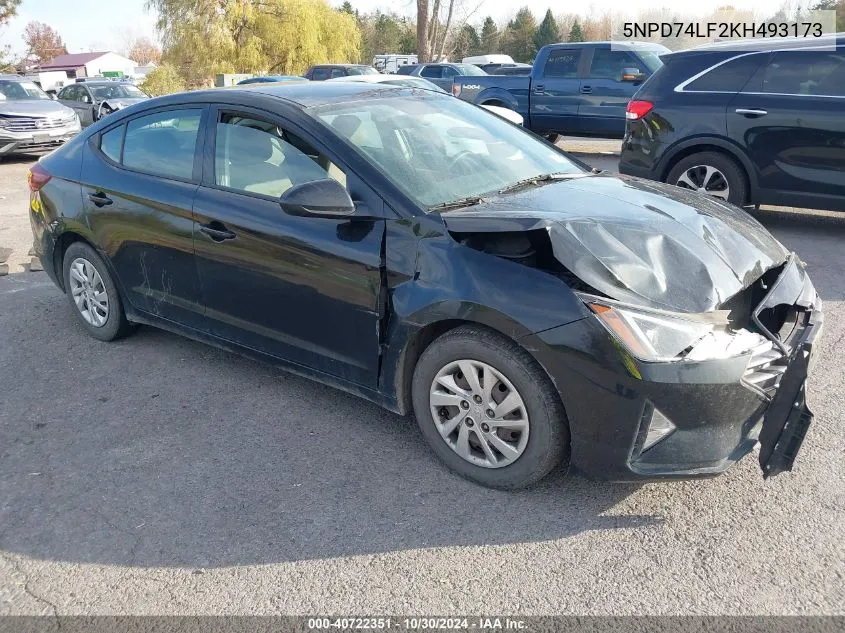 5NPD74LF2KH493173 2019 Hyundai Elantra Se