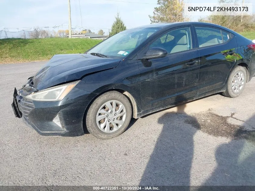 5NPD74LF2KH493173 2019 Hyundai Elantra Se