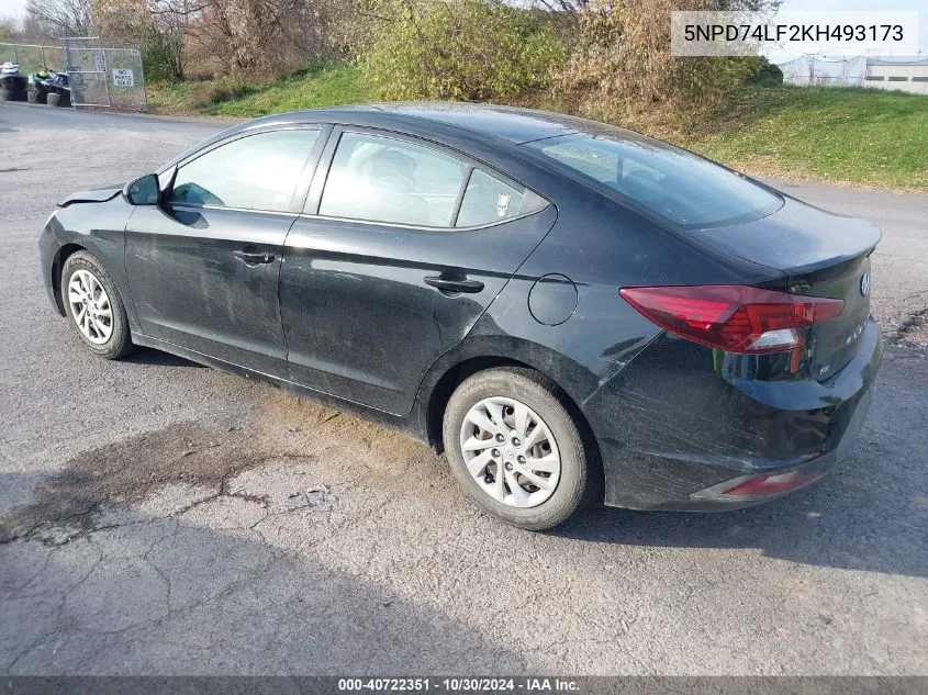 5NPD74LF2KH493173 2019 Hyundai Elantra Se