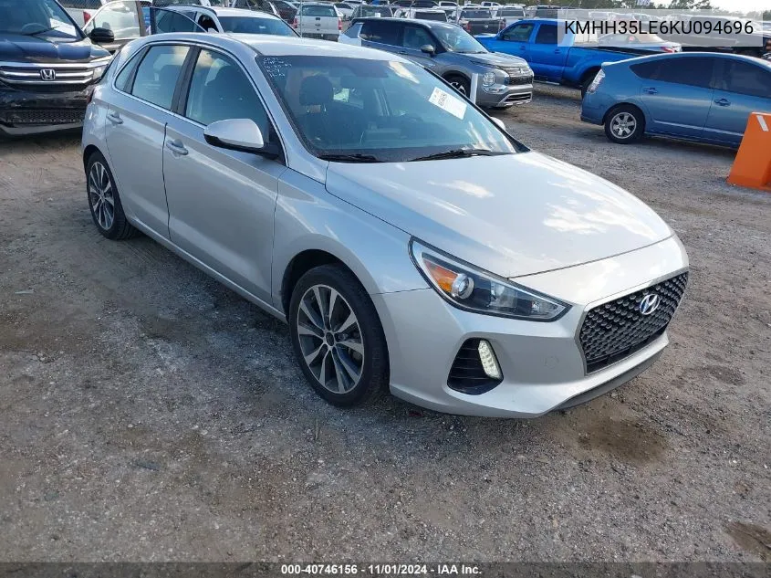 2019 Hyundai Elantra Gt VIN: KMHH35LE6KU094696 Lot: 40746156