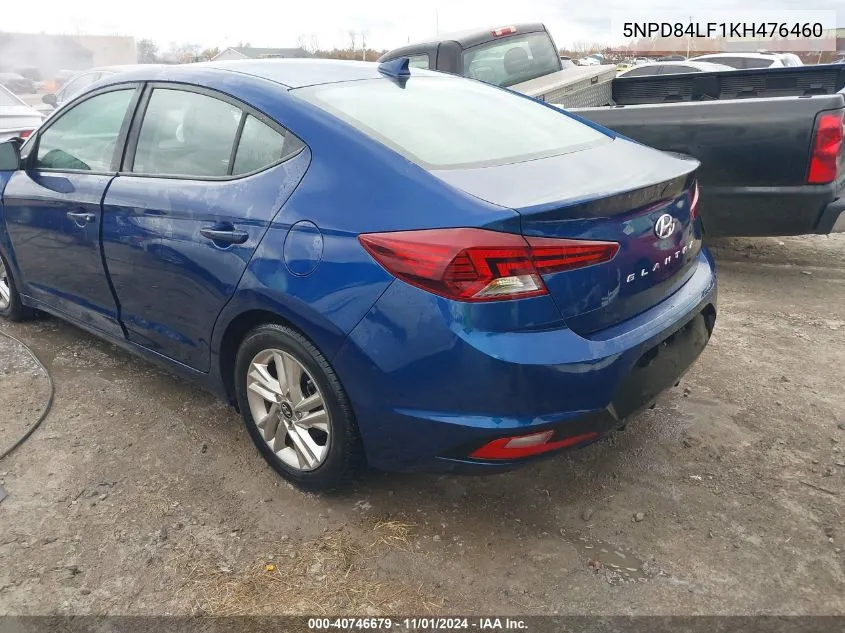 2019 Hyundai Elantra Sel VIN: 5NPD84LF1KH476460 Lot: 40746679