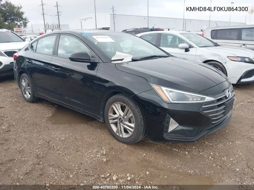 2019 Hyundai Elantra Value Edition VIN: KMHD84LF0KU864300 Lot: 40760209