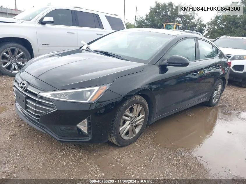 2019 Hyundai Elantra Value Edition VIN: KMHD84LF0KU864300 Lot: 40760209