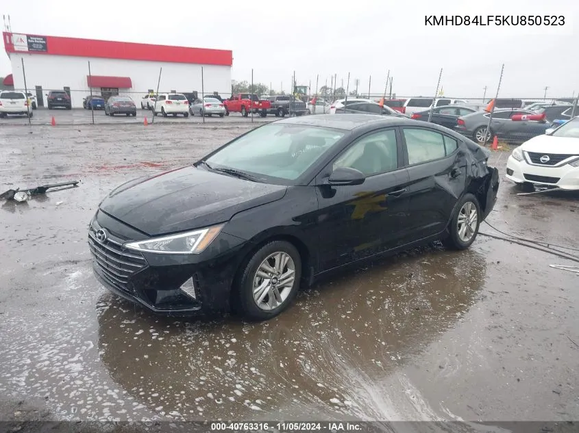 2019 Hyundai Elantra Value Edition VIN: KMHD84LF5KU850523 Lot: 40763316