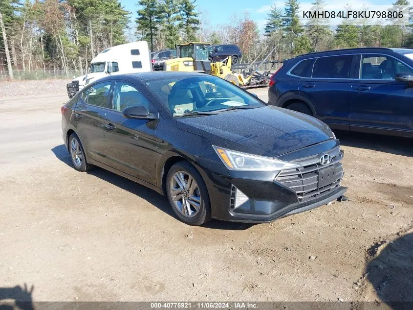 2019 Hyundai Elantra Value Edition VIN: KMHD84LF8KU798806 Lot: 40775921