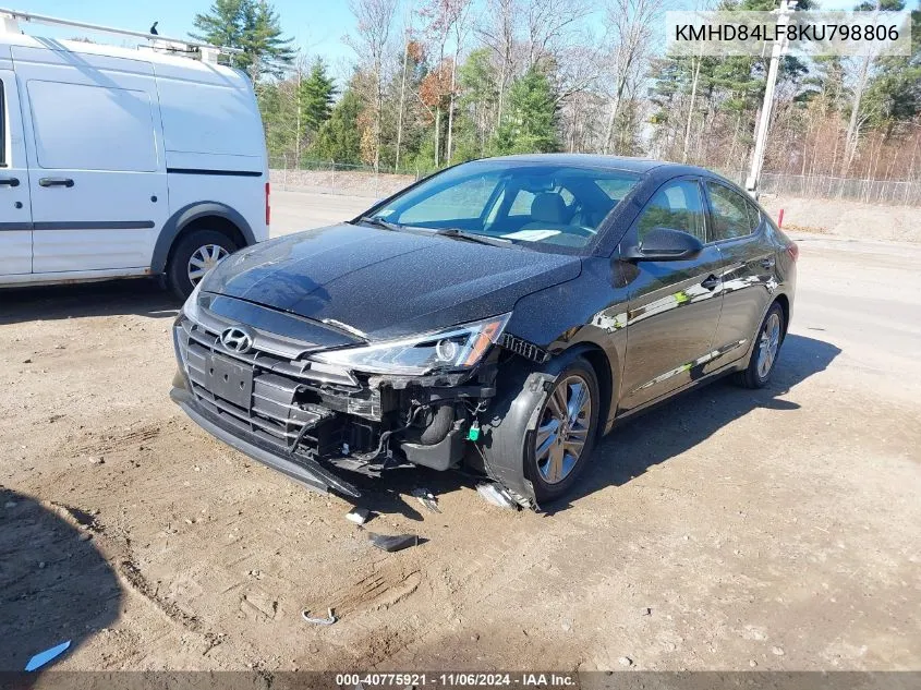 2019 Hyundai Elantra Value Edition VIN: KMHD84LF8KU798806 Lot: 40775921