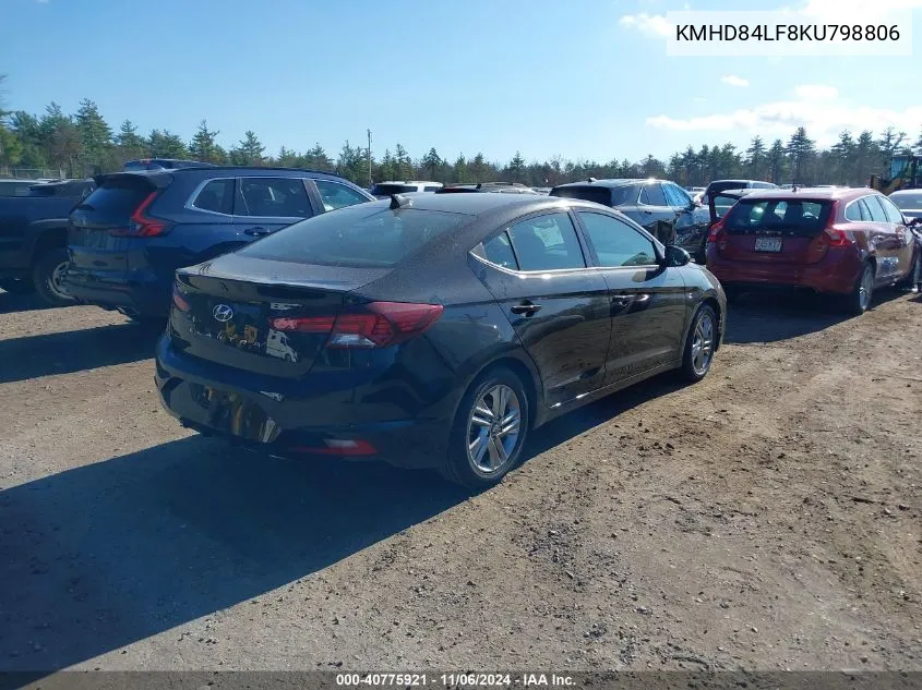 2019 Hyundai Elantra Value Edition VIN: KMHD84LF8KU798806 Lot: 40775921