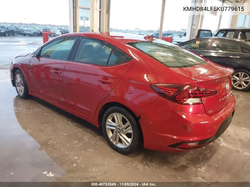 2019 Hyundai Elantra Value Edition VIN: KMHD84LF5KU779615 Lot: 40782849