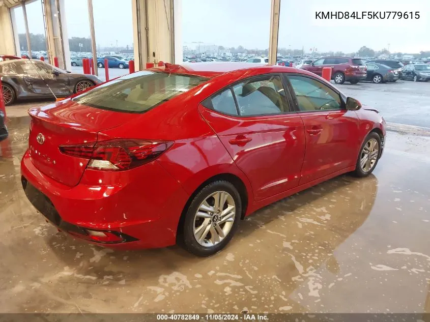 2019 Hyundai Elantra Value Edition VIN: KMHD84LF5KU779615 Lot: 40782849