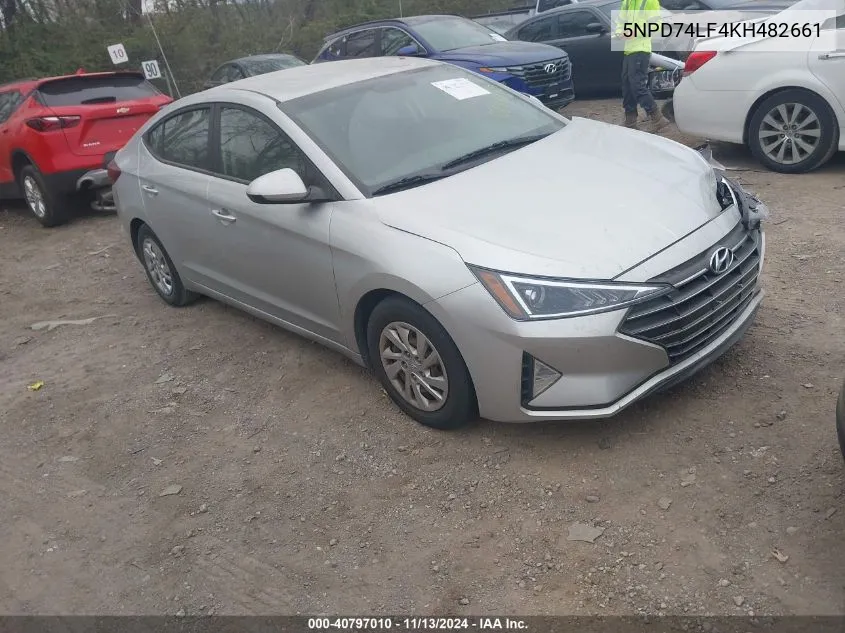 2019 Hyundai Elantra Se VIN: 5NPD74LF4KH482661 Lot: 40797010