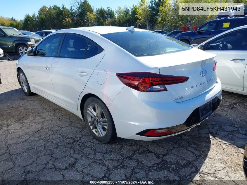 2019 Hyundai Elantra Value Edition VIN: 5NPD84LF5KH431943 Lot: 40805298