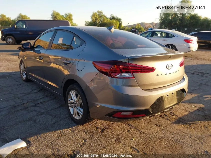 2019 Hyundai Elantra Value Edition VIN: 5NPD84LF0KH427041 Lot: 40812970