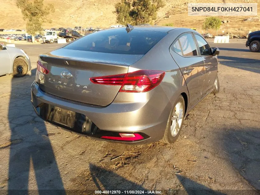 2019 Hyundai Elantra Value Edition VIN: 5NPD84LF0KH427041 Lot: 40812970