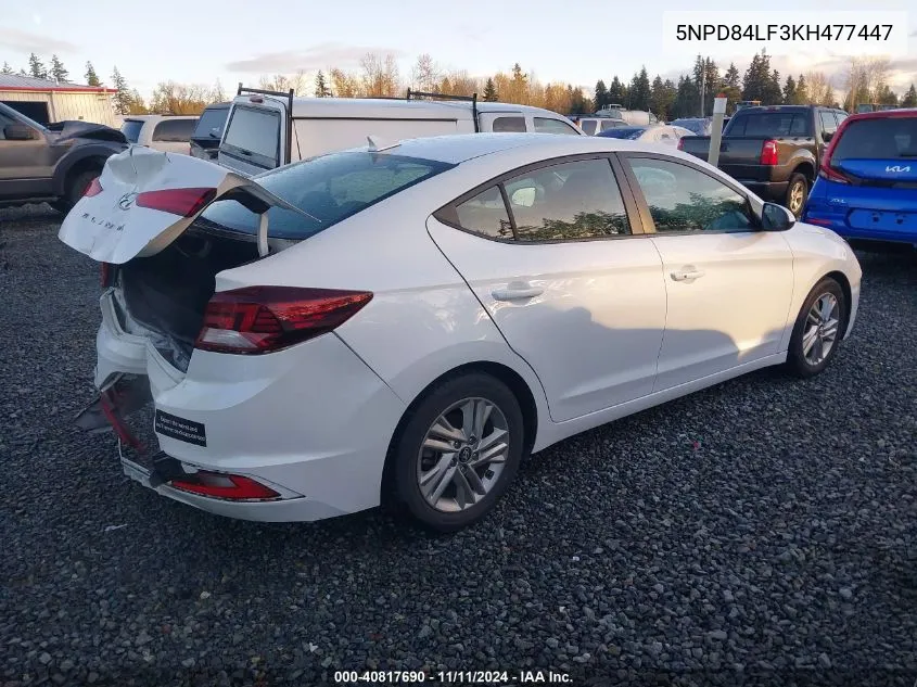 2019 Hyundai Elantra Value Edition VIN: 5NPD84LF3KH477447 Lot: 40817690