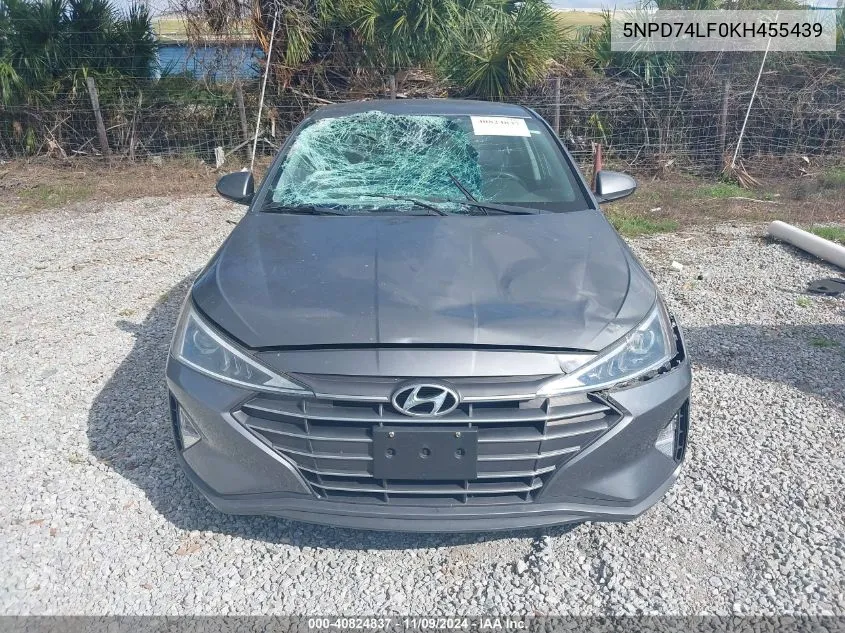 2019 Hyundai Elantra Se VIN: 5NPD74LF0KH455439 Lot: 40824837