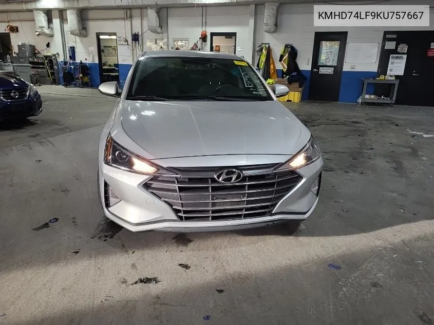 2019 Hyundai Elantra Se VIN: KMHD74LF9KU757667 Lot: 40825132