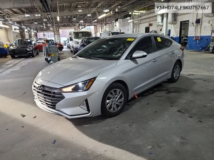 2019 Hyundai Elantra Se VIN: KMHD74LF9KU757667 Lot: 40825132