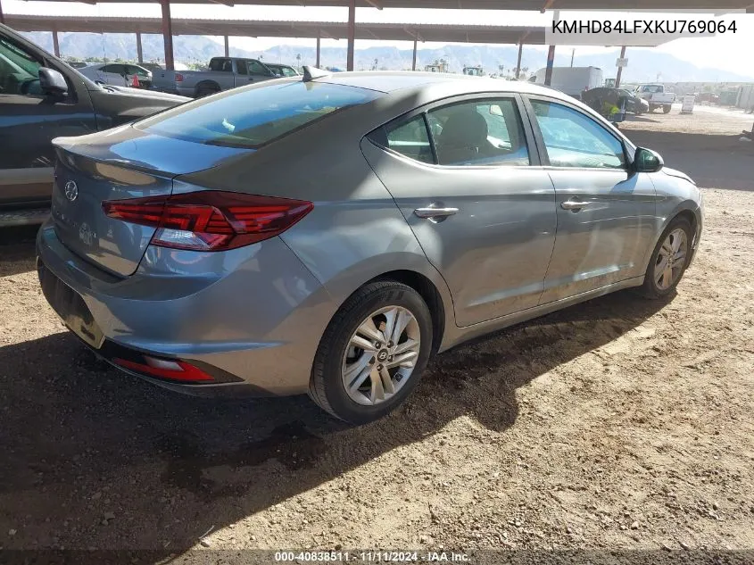 2019 Hyundai Elantra Sel VIN: KMHD84LFXKU769064 Lot: 40838511