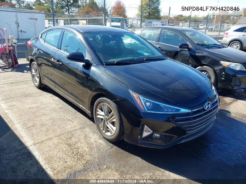 2019 Hyundai Elantra Sel VIN: 5NPD84LF7KH420846 Lot: 40843844