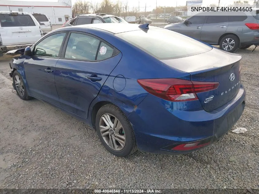 2019 Hyundai Elantra Sel VIN: 5NPD84LF4KH404605 Lot: 40846548