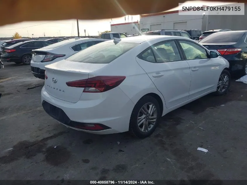 2019 Hyundai Elantra Sel VIN: 5NPD84LF0KH479155 Lot: 40858796