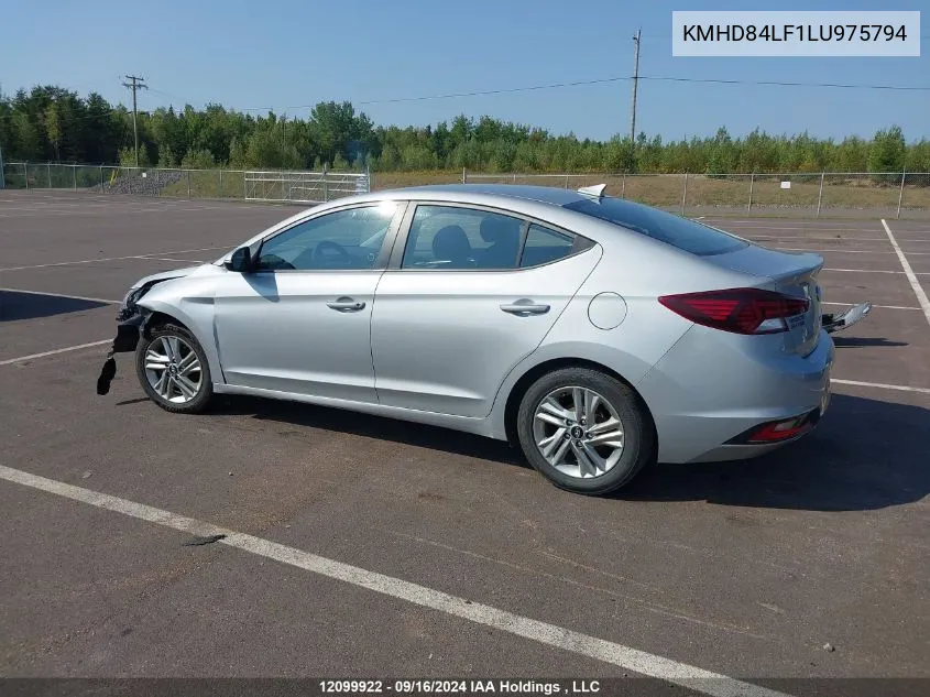 2020 Hyundai Elantra Preferred Auto Ivt VIN: KMHD84LF1LU975794 Lot: 12099922