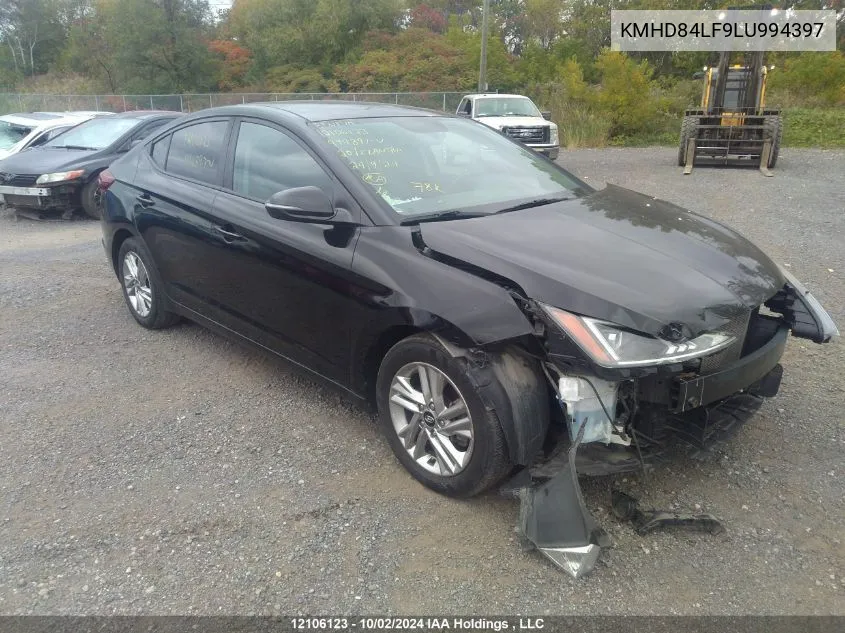 2020 Hyundai Elantra Preferred Auto Ivt VIN: KMHD84LF9LU994397 Lot: 12106123