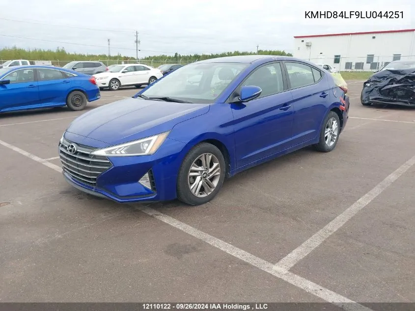 2020 Hyundai Elantra Preferred Auto Ivt VIN: KMHD84LF9LU044251 Lot: 12110122