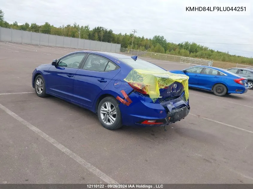 2020 Hyundai Elantra Preferred Auto Ivt VIN: KMHD84LF9LU044251 Lot: 12110122