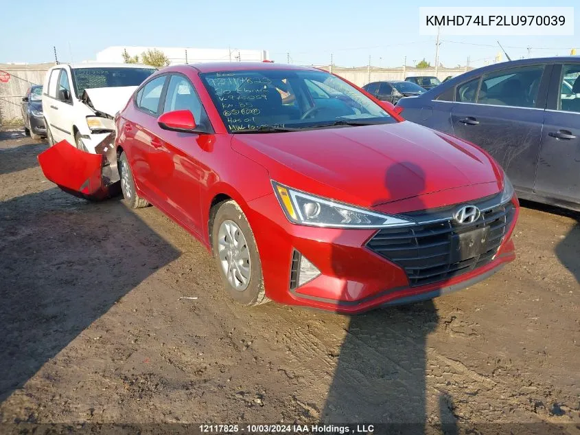 2020 Hyundai Elantra Essential Auto Ivt VIN: KMHD74LF2LU970039 Lot: 12117825