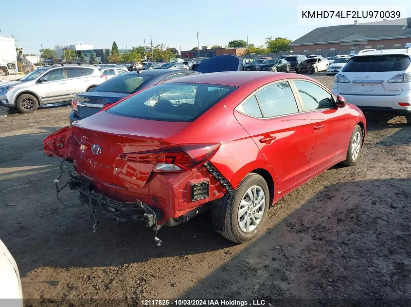 2020 Hyundai Elantra Essential Auto Ivt VIN: KMHD74LF2LU970039 Lot: 12117825