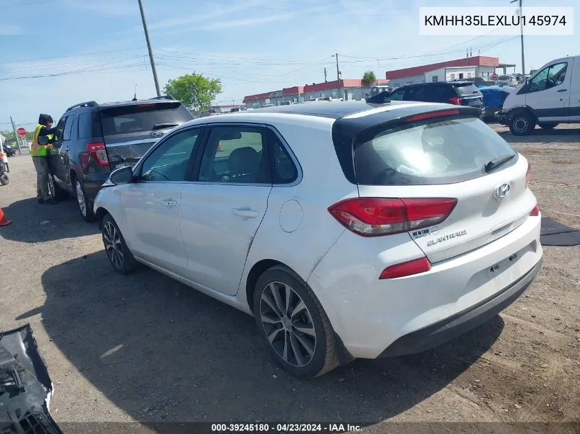 2020 Hyundai Elantra Gt VIN: KMHH35LEXLU145974 Lot: 39245180